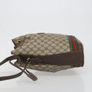 GUCCI GG Supreme Web Sherry Line Bag PVC Beige Gold 001 41 0850 Auth 190712-5