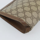 GUCCI GG Supreme Web Sherry Line Bag PVC Beige Gold 156 01 032 Auth 190714-16