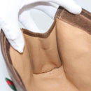 GUCCI GG Supreme Web Sherry Line Bag PVC Beige Gold 156 01 032 Auth 190714-11