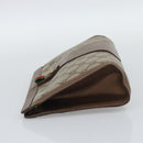 GUCCI GG Supreme Web Sherry Line Bag PVC Beige Gold 156 01 032 Auth 190714-3