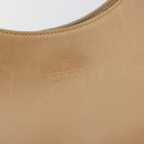 GUCCI Shoulder Bag Leather Beige Silver 001 3767 Auth 190715-10