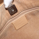 GUCCI Shoulder Bag Leather Beige Silver 001 3767 Auth 190715-19
