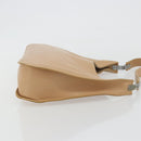 GUCCI Shoulder Bag Leather Beige Silver 001 3767 Auth 190715-3