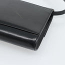 CELINE Circle Shoulder Bag Leather Black Gold Auth 190717A-15