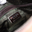 PRADA Hand Bag Canvas 2way Beige Silver Auth 190718-20