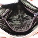 PRADA Hand Bag Canvas 2way Beige Silver Auth 190718-24