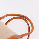 PRADA Hand Bag Canvas 2way Beige Silver Auth 190718-8