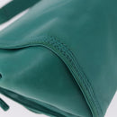 LOEWE Shoulder Bag Leather Green Gold Auth 190720A-16