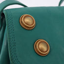 LOEWE Shoulder Bag Leather Green Gold Auth 190720A-18