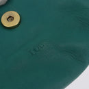 LOEWE Shoulder Bag Leather Green Gold Auth 190720A-11