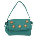 LOEWE Shoulder Bag Leather Green Gold Auth 190720A-13