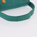 LOEWE Shoulder Bag Leather Green Gold Auth 190720A-8