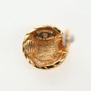 CHANEL COCO Mark Earring Metal Gold Tone CC Auth 190722M-10