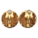 CHANEL COCO Mark Earring Metal Gold Tone CC Auth 190722M-3