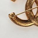 CHANEL COCO Mark Brooch Metal Gold Tone CC Auth 190723M-10