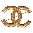 CHANEL COCO Mark Brooch Metal Gold Tone CC Auth 190723M-7
