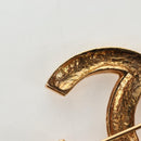 CHANEL COCO Mark Brooch Metal Gold Tone CC Auth 190723M-8