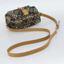 BURBERRY Nova Check Shoulder Bag Brown Silver Auth 190741-7