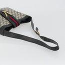 GUCCI GG Supreme Shoulder Bag PVC Leather Navy Gold Auth 190743-7
