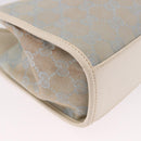 GUCCI GG Canvas Jackie Hand Bag Light Blue Gold 002 5068 Auth 190748-15