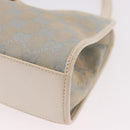 GUCCI GG Canvas Jackie Hand Bag Light Blue Gold 002 5068 Auth 190748-16