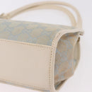 GUCCI GG Canvas Jackie Hand Bag Light Blue Gold 002 5068 Auth 190748-9