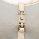 GUCCI GG Canvas Jackie Hand Bag Light Blue Gold 002 5068 Auth 190748-18