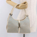GUCCI GG Canvas Jackie Hand Bag Light Blue Gold 002 5068 Auth 190748-23