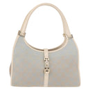 GUCCI GG Canvas Jackie Hand Bag Light Blue Gold 002 5068 Auth 190748-13