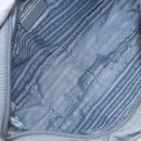 PRADA Shoulder Bag Nylon Light Blue Silver Auth 190750-18