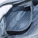 PRADA Shoulder Bag Nylon Light Blue Silver Auth 190750-22