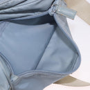 PRADA Shoulder Bag Nylon Light Blue Silver Auth 190750-23
