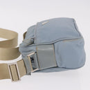 PRADA Shoulder Bag Nylon Light Blue Silver Auth 190750-5