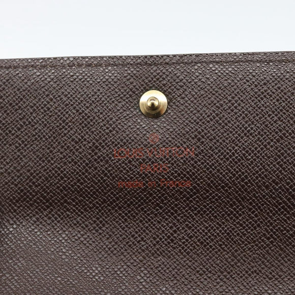LOUIS VUITTON Damier Ebene Porte Tresor Etui Papie Wallet N61202 LV Auth 190753A