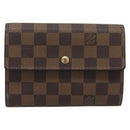 LOUIS VUITTON Damier Ebene Porte Tresor Etui Papie Wallet N61202 LV Auth 190753A-13