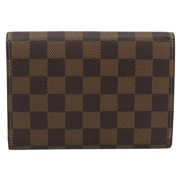 LOUIS VUITTON Damier Ebene Porte Tresor Etui Papie Wallet N61202 LV Auth 190753A