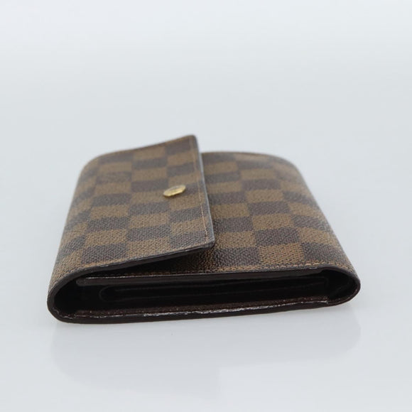 LOUIS VUITTON Damier Ebene Porte Tresor Etui Papie Wallet N61202 LV Auth 190753A