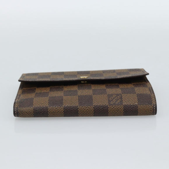 LOUIS VUITTON Damier Ebene Porte Tresor Etui Papie Wallet N61202 LV Auth 190753A
