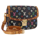 LOUIS VUITTON Monogram Multicolor Sologne Shoulder Bag Black M92639 Auth 190754-1