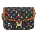 LOUIS VUITTON Monogram Multicolor Sologne Shoulder Bag Black M92639 Auth 190754-13