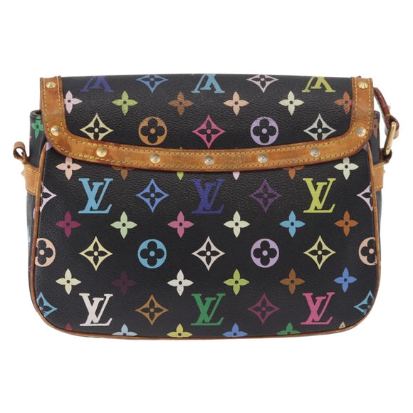 LOUIS VUITTON Monogram Multicolor Sologne Shoulder Bag Black M92639 Auth 190754