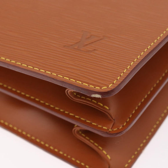 LOUIS VUITTON Epi Serviette Conseiller Aktetas Zipang Gold M54428 Auth 190766