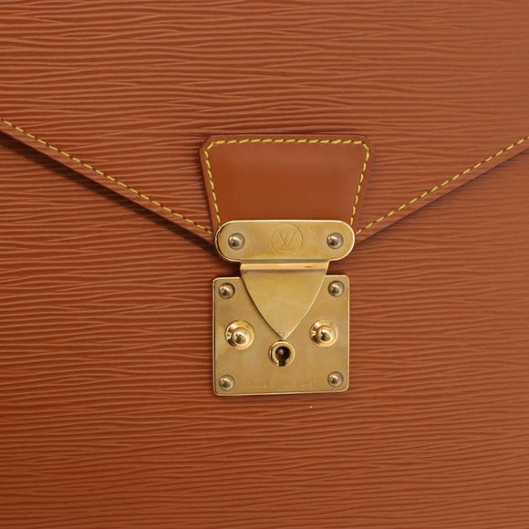 LOUIS VUITTON Epi Serviette Conseiller Aktetas Zipang Gold M54428 Auth 190766