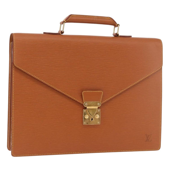 LOUIS VUITTON Epi Serviette Conseiller Aktetas Zipang Gold M54428 Auth 190766