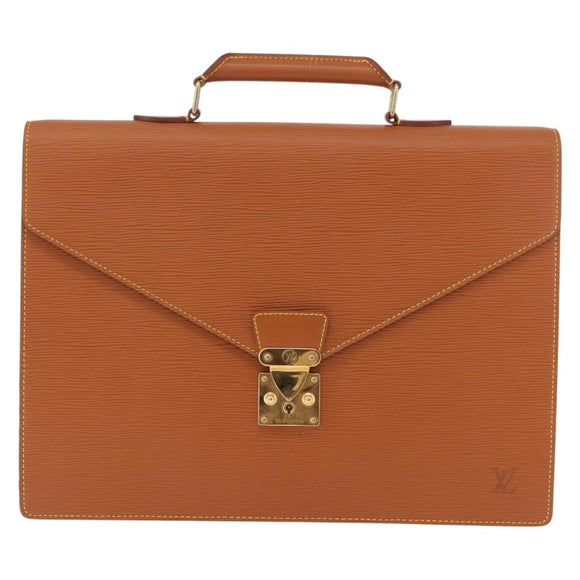LOUIS VUITTON Epi Serviette Conseiller Aktetas Zipang Gold M54428 Auth 190766