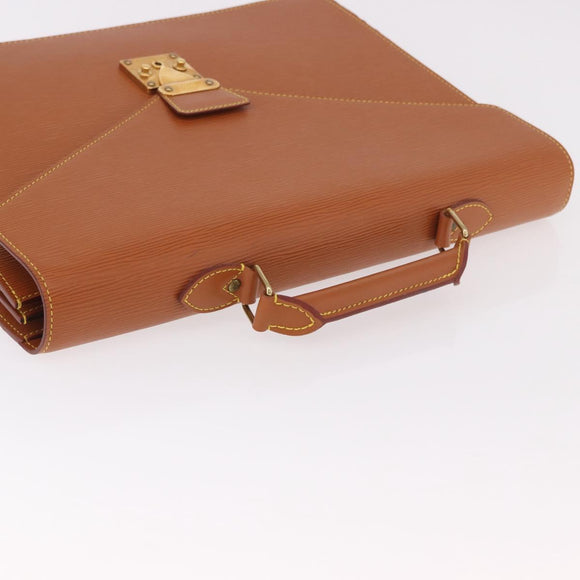 LOUIS VUITTON Epi Serviette Conseiller Aktetas Zipang Gold M54428 Auth 190766