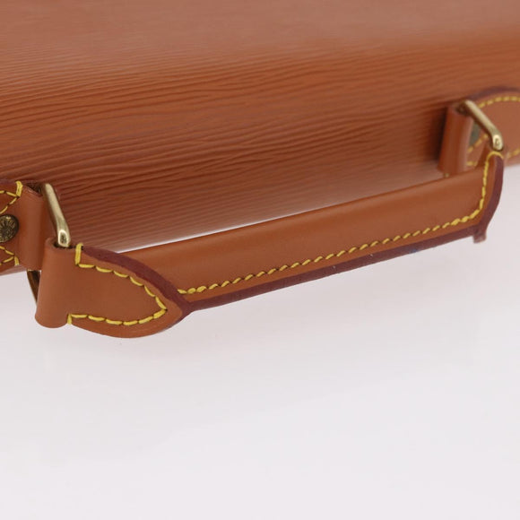 LOUIS VUITTON Epi Serviette Conseiller Aktetas Zipang Gold M54428 Auth 190766