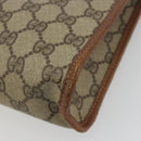 GUCCI GG Supreme Clutch Bag PVC Leather Beige Gold Auth 190770-15