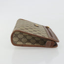 GUCCI GG Supreme Clutch Bag PVC Leather Beige Gold Auth 190770-3