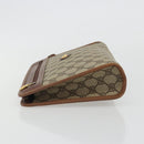GUCCI GG Supreme Clutch Bag PVC Leather Beige Gold Auth 190770-4